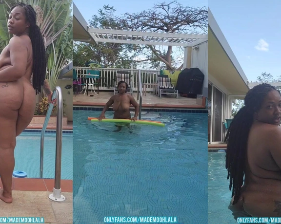 Mademoiselle Ohlala aka mademoohlala - 08-27-2022 OnlyFans Video - Butt naked and goofin in the pool