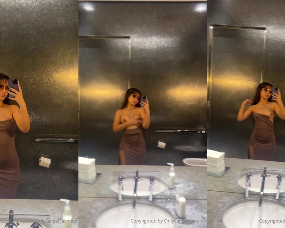 Jasminx aka jasminx - 11-14-2023 OnlyFans Video - quick flash for you in the public bathroom