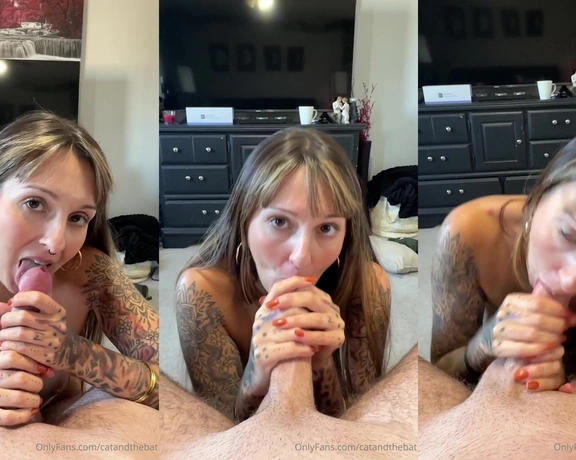 Chrissy xo aka catandthebat - 01-31-2025 OnlyFans Video - Sloppy toppy is my love language  Blowjob cum in mouth cum swallow cum on tongue