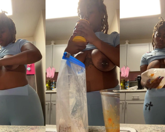 Calypso aka calypsodreams - 08-27-2024 OnlyFans Video - Cooking with my tits out