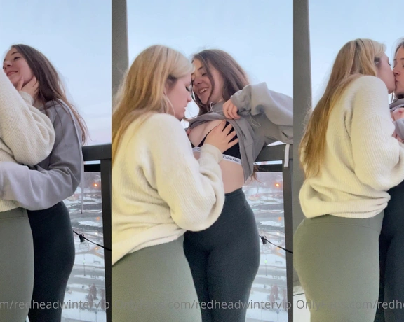 Redheadwinter VIP aka redheadwinter - 01-10-2021 OnlyFans Video - mandyking sucked my tits for the first time on my balcony  It was freezing yet