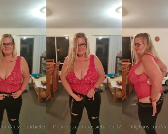 AussieBarbie07  VIP aka aussiebarbie07 - 09-05-2021 OnlyFans Video - Taking off my jeans and showing you the Red lace underneath  Got a few teases