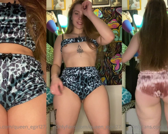 Queen_D aka queen_egirl27 - 02-02-2021 OnlyFans Video - God I love these pajamas