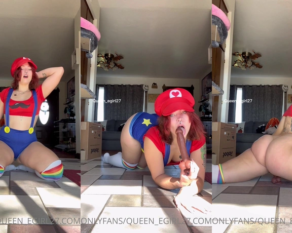 Queen_D aka queen_egirl27 - 10-15-2022 OnlyFans Video - Its time for costumes  I love my Mario outfit cuz the shorts just fit tooooo