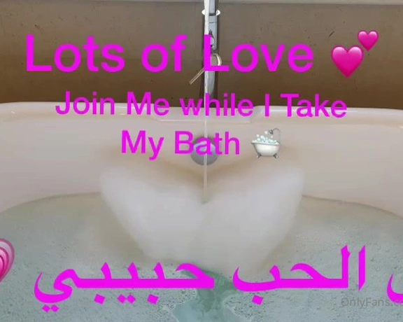 ArabicZena aka arabiczena - 01-14-2022 OnlyFans Video - Come Get Naughty  with Me in The Bath  Live