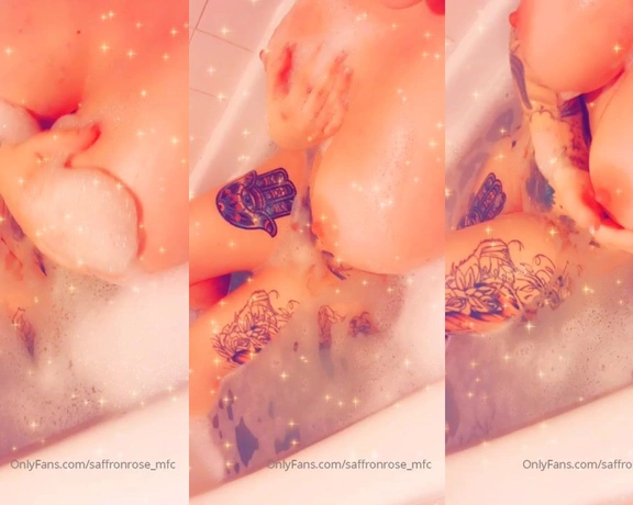 Double Stacked Saff aka saffronxxrose - 08-18-2019 OnlyFans Video - Join me in the tub