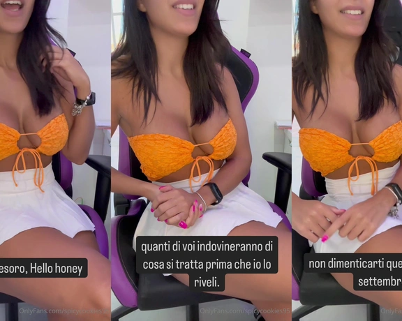 SpicyCookies95 aka spicycookies95 - 09-14-2024 OnlyFans Video - Ciao tesoro, Come avrai letto dal post di ieri, ho un importante annuncio da farti giorno