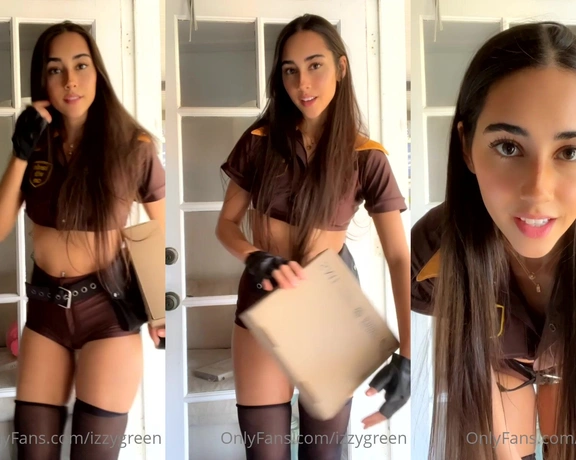 Izzy Green aka izzygreen - 10-16-2022 OnlyFans Video - just a fun little UPS roleplay  Ive been dying to make this ever since I