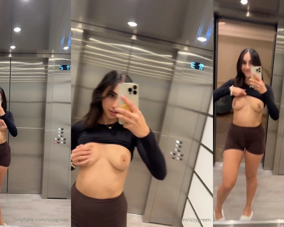 Izzy Green aka izzygreen - 11-25-2023 OnlyFans Video - elevator challenge with a twist Im sorry for not posting daily this week Ive been back