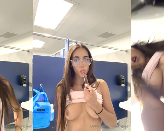 Izzy Green aka izzygreen - 04-16-2024 OnlyFans Video - i CANT believe I did this at school  who wants to see the full 7