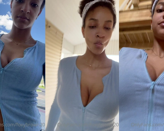 Foxybrown20 aka foxybrown20 - 05-17-2022 OnlyFans Video - My tit was about to pop out