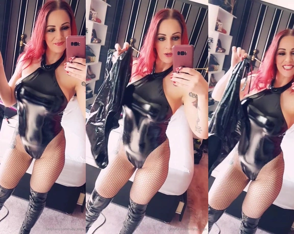 Ruby Onyx aka ruby_onyx - 04-17-2020 OnlyFans Video - Any takers on this PVC outfit  give me your best offer in comments Lets get