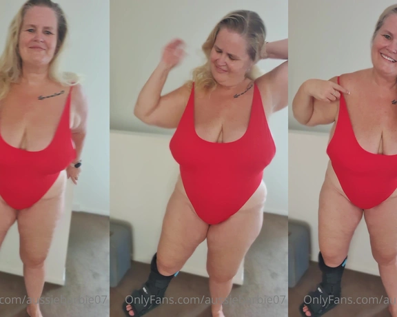 AussieBarbie07  VIP aka aussiebarbie07 - 02-21-2023 OnlyFans Video - Red Swimmers