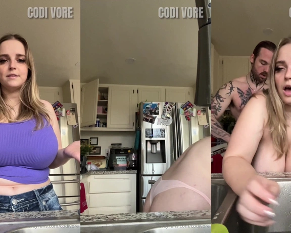 Codi Vore aka codivore - 01-16-2024 OnlyFans Video - Some folks wanted to see me do the dishes naked again so I did it But